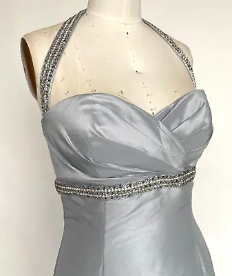 Silver Prom Dress Size 2 Gray Mermaid Sweetheart Party Dress Formal Gown Sz 2 • $149.92