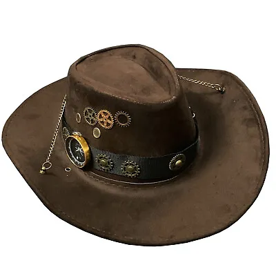 Steampunk Cosplay Gears Cowboy Hats Women Men Western Jazz Hat • $23