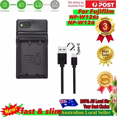 USB-C Charger For FujiFilm NP-W126 NP-W126S Battery X-T10 XT3 Pro2 M2 A10 HS35 • $19.98