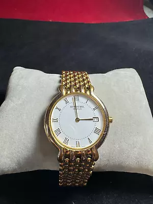Vintage Raymond Weil Geneve Gold Tone Watch 5549 • $190