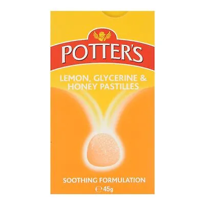 £9.49 • Buy Potters Lemon Glycerine Honey Pastilles - 2 X 45g