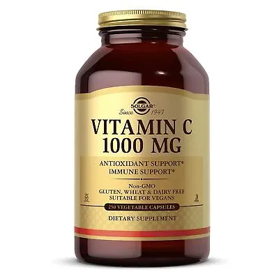 Solgar Vitamin C 1000 Mg 250 Vegetable Capsules • $33.74