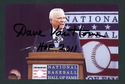 Dave Van Horne MLB Baseball Hall Of Fame Signed 4x6 Photo E25201 • $3.49