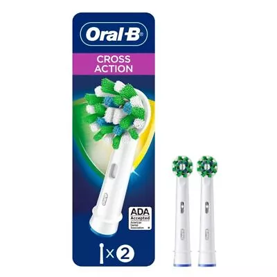 Oral B Cross Action Toothbrush Heads Pack Of 2 Replacement Refills For Electric • $53.98