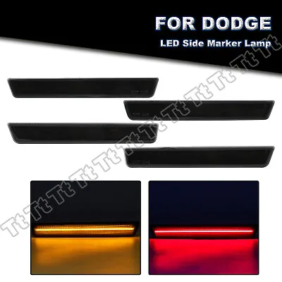 For 2015-2022 Dodge Challenger Front Rear LED Side Marker Light Lamp Smoked Lens • $49.99