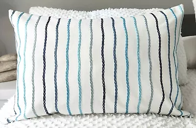 Handmade Fabricut Embroidered Stripe Cushion Cover 60x40  NEW • $35