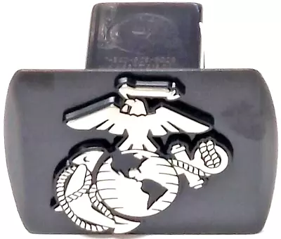 Marine Corp Steel 3D Black Chrome Trailer Hitch Cover • $24.95