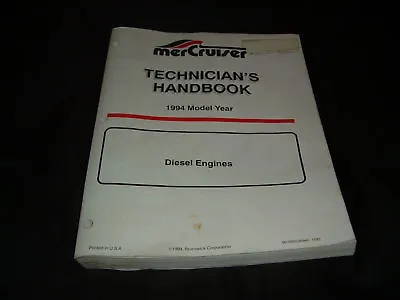 1994 Mercruiser Diesel Engine Boat Repair Manual  • $30