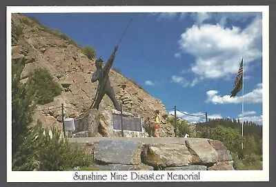 SUNSHINE MINE DISASTER MEMORIAL Postcard Double Life Size Statue Idaho • £5.12