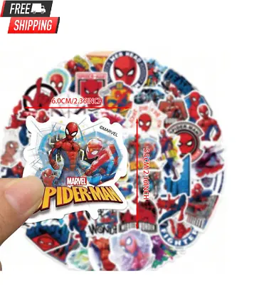 Marvel Spider Man Officially Licensed 50PCS Vinyl Stickers Waterproof Cartoon • $7.99