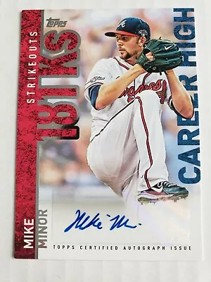 2015 Topps Career High AUTOGRAPH Mike Minor AUTO • $12