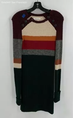 Isabel Marant Womens Multicolor Colorblock Long Sleeve Sweater Dress Size 38 • $17.99