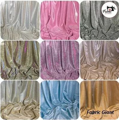 £1 • Buy Sparkly Glitter Stretch Moonlight Fabric 58”wide Dress Bridal Costumes Backdrop