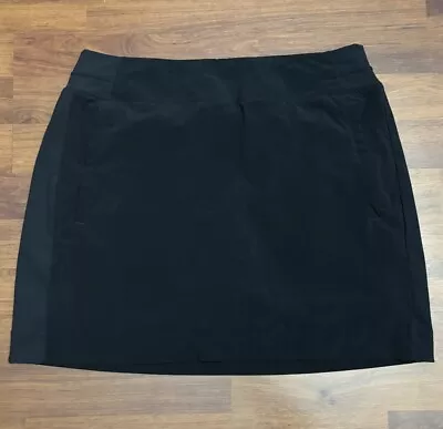 Athleta Skort Skirt Womens Size 12 Black Pockets Lined Casual Athleisure • $24.99