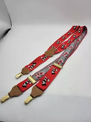 Vintage J.G. Hook Walt Disney Co. Mickey Mouse Suspenders Red Made In Germany • $19.99