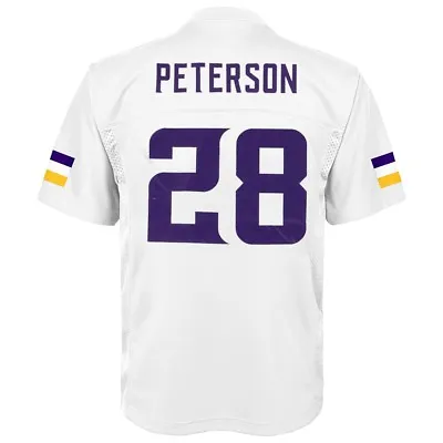 Adrian Peterson NFL Minnesota Vikings Mid Tier Away White Jersey Youth (S-XL) • $17.99