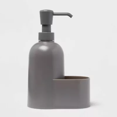 Liquid Soap Dispenser W/ Sponge Holder Matte Gray Room Essentials Brand New  • £9.49