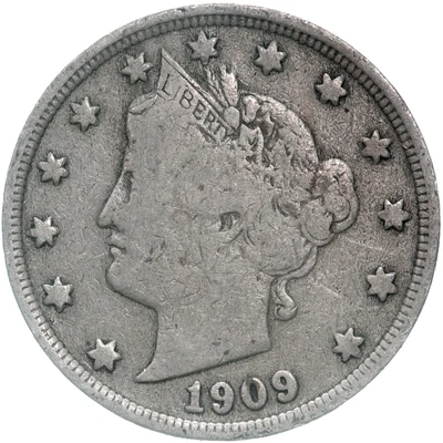$9.38 • Buy 1909 Liberty V Nickel Fine FN