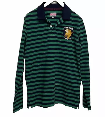 Rampant Sporting Men’s Navy And Green Striped Rugby  15 Top With Defects Size M • £10