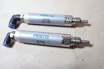 Festo Micro-Pnuematic Air Cylinder -- Qty Of 2 -- 12mm Bore X 25mm -- EG-12-25 • $41.74