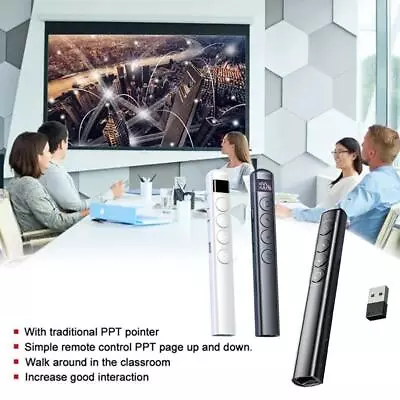 Wireless Presenter-Laser Pointer PPT Remote Control Pen Powerpoint Presentatio Y • £5.44