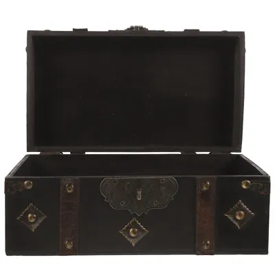 Metal Vintage Storage Box Antique Treasure Chest Lockable Keepsake Jewelry Case • $32.16