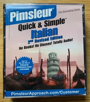 Pimsleur Quick & Simple Italian 2nd Revised Edition Language CD's • £18.95