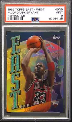 1998 Topps East West Refractor #EW5 Michael Jordan / Kobe Bryant PSA 9 • $2999.99