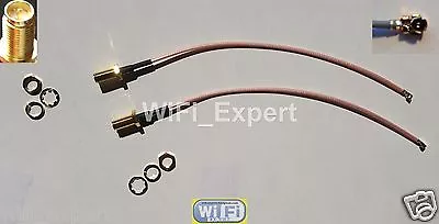 2 X 4 Inch Mini PCI IPX U.FL To RP-SMA Antenna WiFi Pigtail RG178 Cable RF USA • $7.65