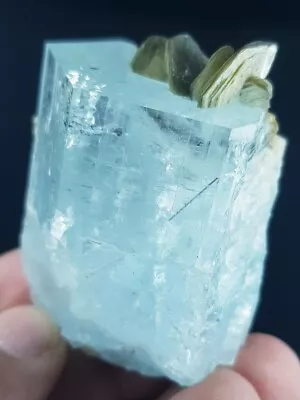 Masterpiece 541 Ct Natural Terminated Sky Blue Aquamarine Crystal - Mica @ Nagar • $320