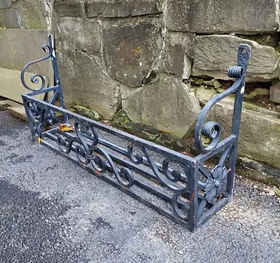 Vintage Wrought Iron Window Box Hanging Wall Planter Flower Pot Holders (4 Avil) • $361.25