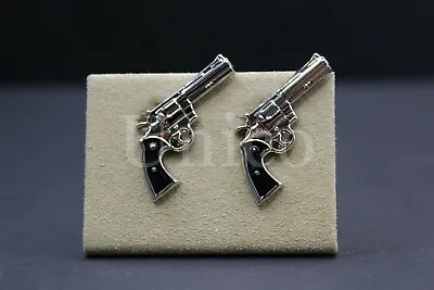 Custom Made Cufflinks Handmade Hand Gun.45 Revolver Colt Single Action Army • $21.99