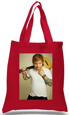 Shopper Tote Bag Cotton Red Cool Icon Stars Ed Sheeran Ideal Gift Present • £7.99