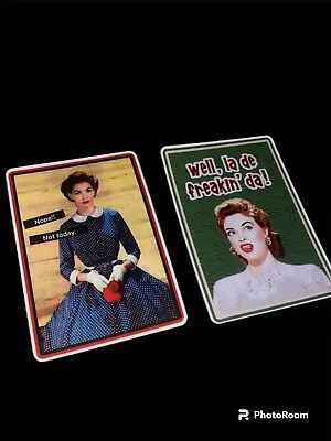 Sarcastic Retro Housewife Magnets Set Of 2 Vintage Inspired  • $5