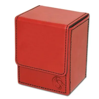 BCW Red Deck Case LX Gaming Card Leatherette Magic The Gathering MTG Storage Box • $13.49