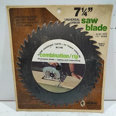 Vintage Circular Saw Blade Skokie Saw And Tool Louisville KY 7-1/4  Rip BC-743 • $17.99