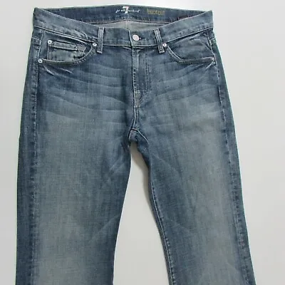 7 For All Mankind Jeans Mens Size W32 L30 Bootcut Light Blue Denim USA • $39.95