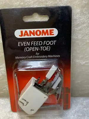 Janome Even Feed Foot (Open-Toe) For Memory Craft Embroidery Machines 200338006 • $57.99