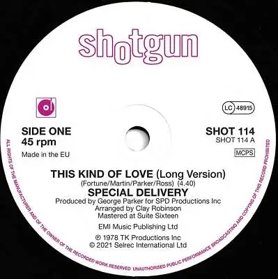 £11.99 • Buy Special Delivery - This Kind Of Love (Long) - Modern Northern Soul 45 NEW - HEAR