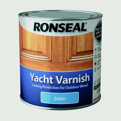 £18.49 • Buy Ronseal Yacht Varnish Satin 1L, 500mL OR 250mL
