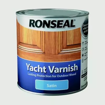 Ronseal Yacht Varnish Satin 1L 500mL OR 250mL • £12.45