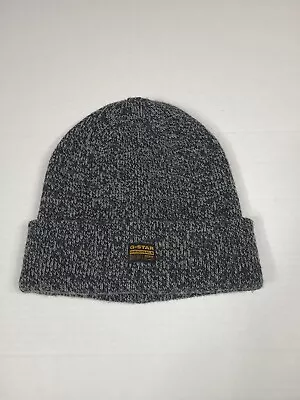 G-Star Raw Effo Beanie Long | Black  Gray Heather  | Knitted | Hat | Cap Beenie  • $25