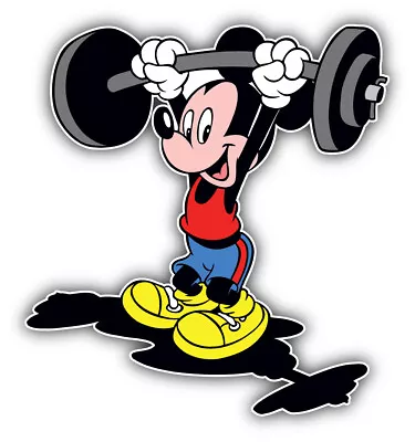 Mickey Mouse Cartoon Gym Sticker Bumper Decal - ''SIZES'' • $3.75