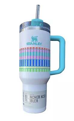 NEW Target Stanley White Teal Summer Plaid Flowstate H2.O Quencher 40oz Tumbler • $59.99