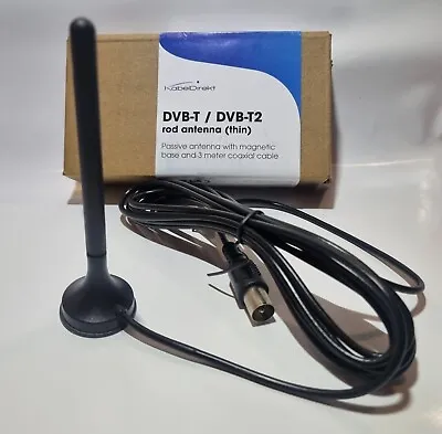 ✅Digital TV Antenna Aerial DVB-T2 Car Caravan Camper Van Magnetic Outdoor Aerial • £8.79