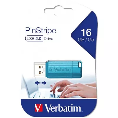 Verbatim Store'n'go Pinstripe Usb Drive 16gb Blue • $11