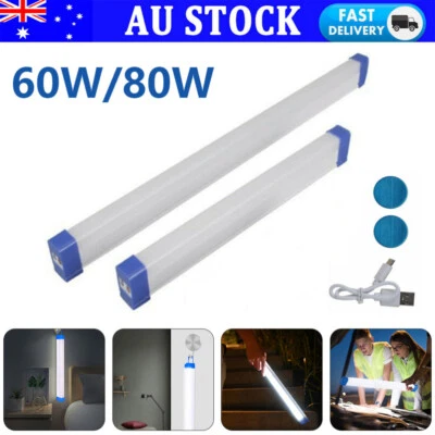 $13.59 • Buy LED USB Rechargeable Work Light Tube Outdoor Camping Hiking Fishing Tent Lamp