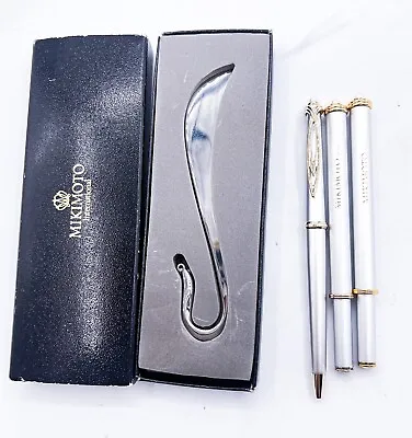 Mikimoto Pearl 3pcs Ballpoint Pen + 1 Bookmark / Letter Opener Free Shipping • $130