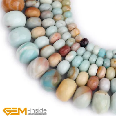 Amazonite Natural Gemstone Rondelle Spacer Heishi Beads For Jewelry Making 15   • $10.69
