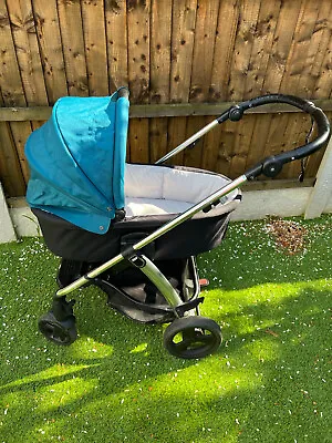 Mamas And Papas Solar Pram Pushchair  Teal & Black Travel Cot And Seat • £120